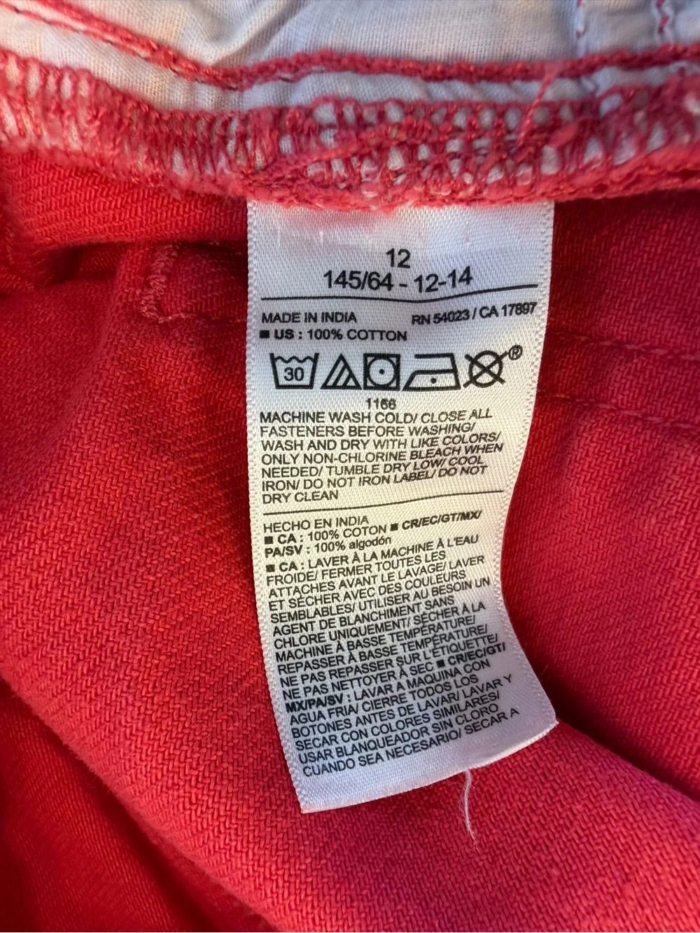 Old Navy Girls High Rise Baggy Wide Leg Jeans Pink Adjustable Waist Size 12